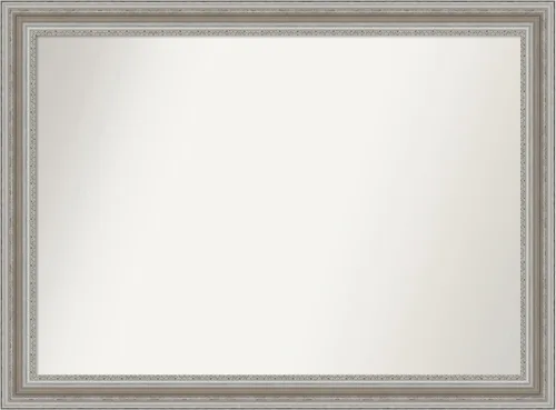 Miniatura 15 de Amanti Art Espejo de baño plateado para sobre el fregadero, 26 x 26 pulgadas, espejo cuadrado de plata antigua, marco de madera tradicional mediano