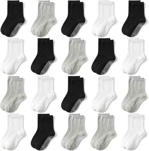 SkiBeaut 20 pares de calcetines para niños y niñas de 0 a 7 años