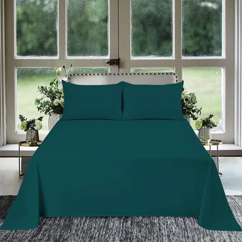 Miniatura 10 de 3 piezas Sábana plana tamaño King Plus extra grande (120 x 120 pulgadas) 800 hilos 100% algodón egipcio calidad de lujo ropa de cama sábana plana