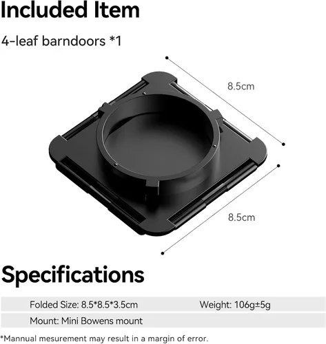 Miniatura 7 de Bafle de luz de cuatro hojas para Ulanzi LT028 40W COB Light