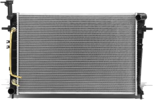 Miniatura 14 de DNA Motoring OEM-RA-2392 Radiador de enfriamiento de aluminio de 1 fila estilo OE compatible con 01-02 Kia Rio 1.5 AT, 25-1/2 pulgadas de ancho x