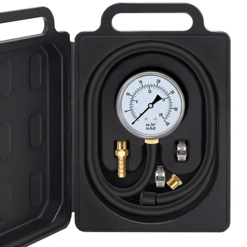 Manómetro Probador de Presión de Gas 0-35'' WC Kit de Prueba de Presión de Gas Natural o LP Medidor de Gas Natural Manómetro de Colector con