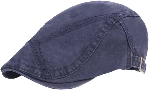 Miniatura 2 de Boina monocromática de algodón plano, gorra de Newsboy, gorra de conducción