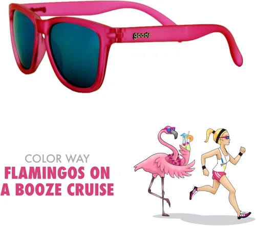 Miniatura 3 de Lentes de sol polarizados para los UV, antideslizantes, sin rebote, de Goodr, Rosado