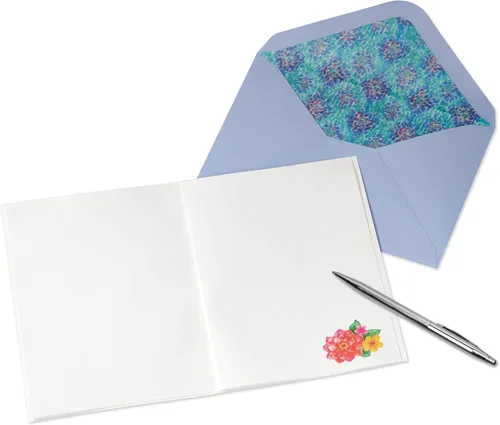 Miniatura 3 de Papyrus Tarjeta en blanco (flores coloridas)