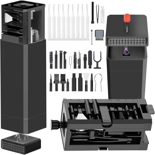 Miniatura 11 de Kit de limpieza de teléfono celular, kit de limpieza para iPhone para puerto de carga, kit de limpieza de teclado para Airpods/Android/USB Blanco