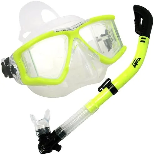 Miniatura 4 de PROMATE Máscara de vista panorámica de snorkel con juego de esnórquel seco