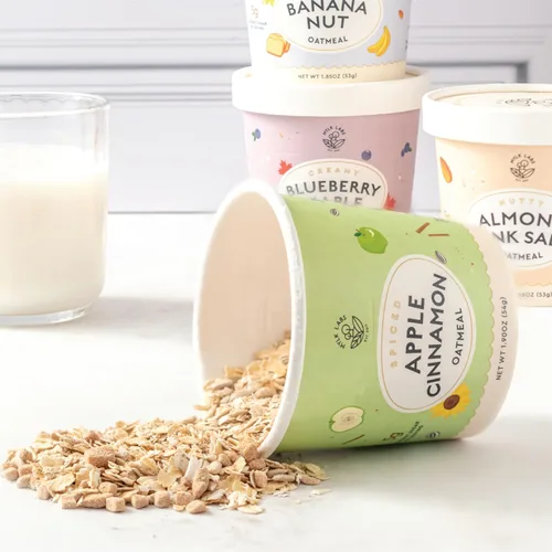 Miniatura 10 de Mylk Labs - Avena instantánea – Manzana – Sin nueces, sin gluten, alta fibra, alto en proteínas, desayuno bajo en azúcar, paquete de 6