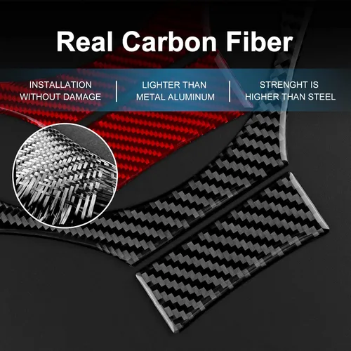 Miniatura 5 de AIRSPEED Para Lexus IS - Adhesivo decorativo para volante de fibra de carbono, marco central para Lexus IS250, IS300, IS350, 200T, 2013-2019, Para