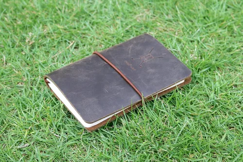 Miniatura 5 de Handy Picks Libro de registro de golf de cuero, hecho a mano y recargable, libro de golf y yardage incluido