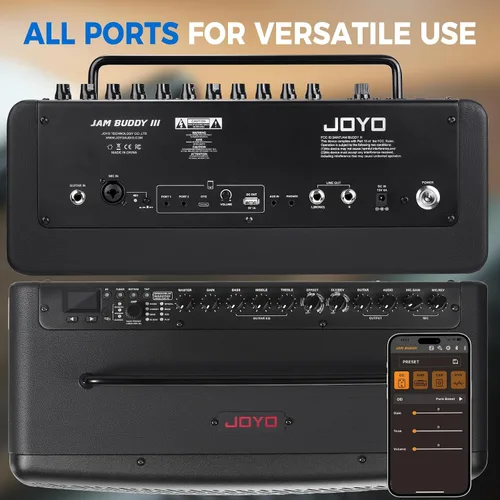 Miniatura 4 de JOYO Amplificador de Guitarra de Escritorio Portátil de 40W, Amplificador de Guitarra Combo Profesional, Transmisión en Vivo y Grabación con 8