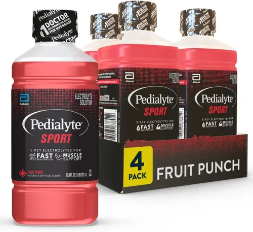 Pedialyte Bebida deportiva con electrolitos, hidratación rápida con 5 electrolitos clave para apoyo muscular antes, durante y después del ejercicio,