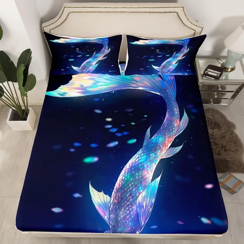 Miniatura 34 de Erosebridal Phoenix - Juego de sábanas de tamaño matrimonial, juego de sábanas bajeras de Phoenix con estampado de pájaro mágico para niños, Color 14
