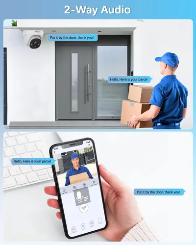 Miniatura 6 de 【Gran angular de 130° y 90 días de almacenamiento】Sistema de cámara de seguridad de cúpula con cable, sistemas de cámara de videovigilancia