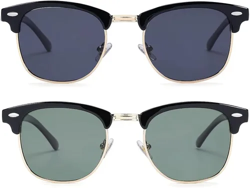 Miniatura 10 de Pro Acme Gafas de sol polarizadas semi sin montura con protección UV 400 para mujeres y hombres