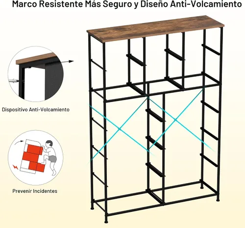 Miniatura 7 de Tohomeor Cómoda con Cajones para Dormitorio Cómoda de Cajones de Tela para Closet, Guardería, Entrada, Perchero de Pie, Soporte de TV para Sala
