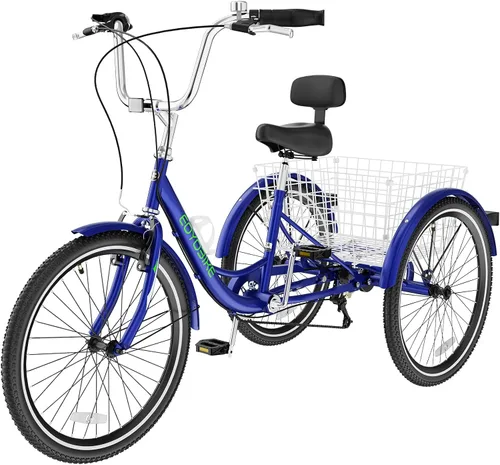 Miniatura 16 de LILYPELLE Adult Tricycle 7 Speed, 3 Wheel Bike Adult, 20/24/26 inch Wheels Cruiser Bikes with Cargo Basket for Seniors, Women, Men