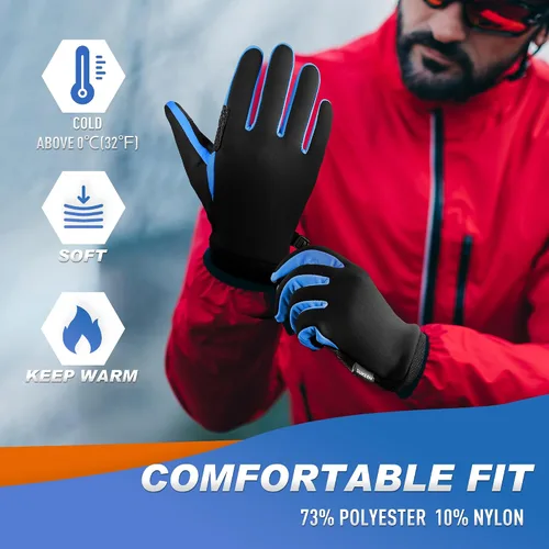Miniatura 3 de Sukeen Guantes de invierno para hombre y mujer, guantes antideslizantes para pantalla táctil, guantes cálidos para correr, conducir, ciclismo