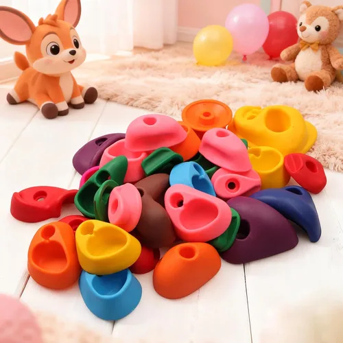 Miniatura 5 de Juego de 36 soportes de escalada en roca para niños, agarres de pared para escalada en roca, juego de pared para interiores y exteriores, juego
