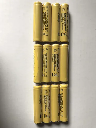 Miniatura 3 de Juego de 12 baterías recargables de luz solar Ni-cd 600mah para luces solares (AA 600mAh)