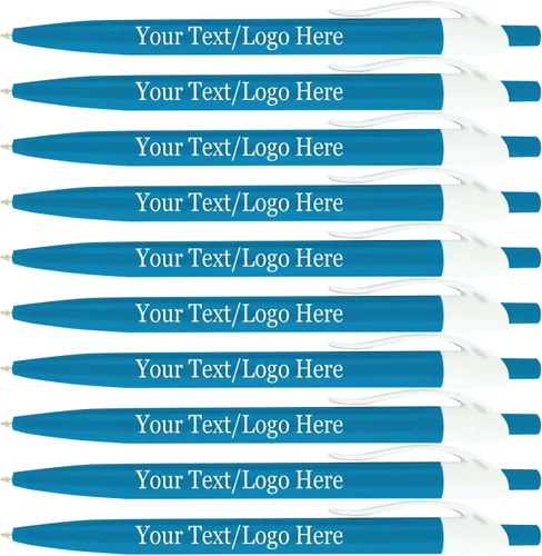 Miniatura 10 de SyPen Bolígrafos personalizados con tu logotipo o texto personalizado, paquete de 500 unidades a granel para negocios, fiestas y eventos, bolígrafos