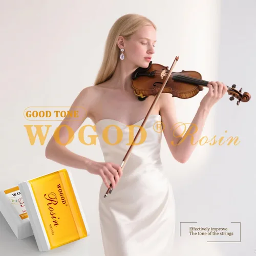 Miniatura 7 de WOGOD Juego de colofonia profesional (50 piezas) - para violín/viola/violonchelo/contrabajo/erhu Antideslizante, tono rico, bajo polvo, duradero