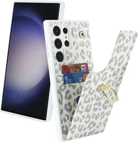 Miniatura 37 de Lipvina Funda para Samsung Galaxy A03s con tarjetero, Galaxy A03s Funda tipo cartera para mujer, tarjetero de crédito, soporte de anillo, fundas