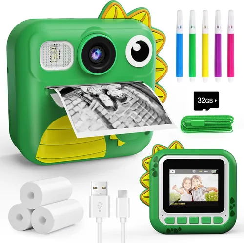 Miniatura 10 de KOKODI Cámara de impresión instantánea para niños, cámaras para niños pequeños, regalos de cumpleaños de Navidad para niños de 3 a 12 años, cámara