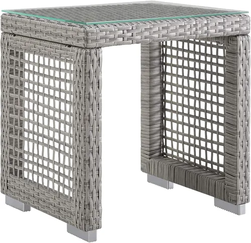 Miniatura 4 de Modway Aura Piece - Juego de mimbre para exteriores, Moderno/Contemporáneo, gris gris