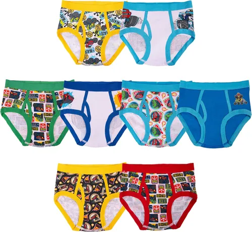 Miniatura 2 de Ropa interior con licencia para niños Mickey Mouse Blaze Cars Paw Patrol Marvel Toy Story paquete de 8 calzoncillos de tamaño para bebésniños