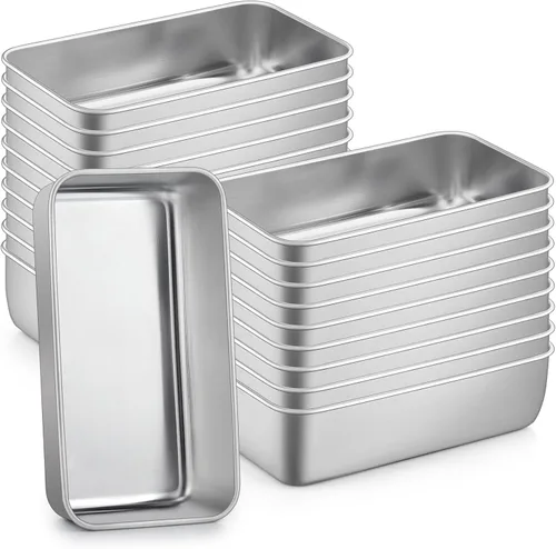 Miniatura 14 de P&P CHEF Juego de moldes para pan, moldes para pan de 9 x 5 pulgadas, moldes de acero inoxidable para pan y pastel de lasaña, saludable y no tóxico