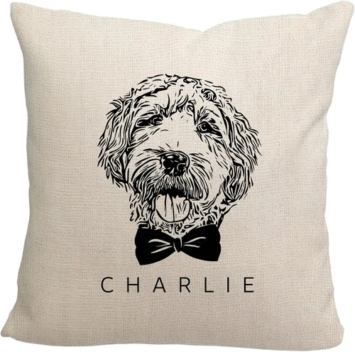 Miniatura 15 de Pattern Pop - Almohada personalizada con arco y garabatos - Funda de almohada - Almohada decorativa para perro - Funda de almohada cuadrada de 18 x