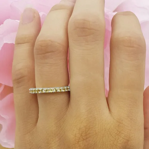 Miniatura 4 de Dazzlingrock Collection Anillo apilable de oro de 14 quilates de 1,00 quilates (quilates)