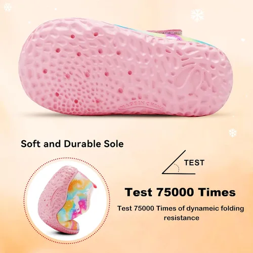 Miniatura 6 de JIASUQI Pantuflas mullidas para niños pequeños, zapatos cálidos para la casa para niños y niñas