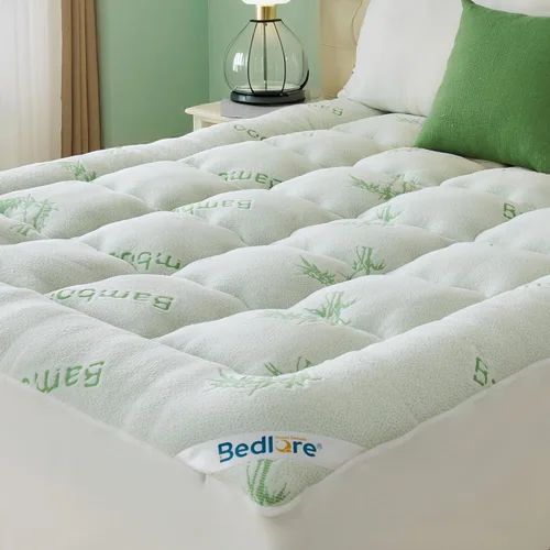 Miniatura 11 de BEDLORE - Cubrecolchón de viscosa derivada del bambú, almohadilla gruesa con esquinas elásticas de 6 a 18 pulgadas, suave, para aliviar el dolor