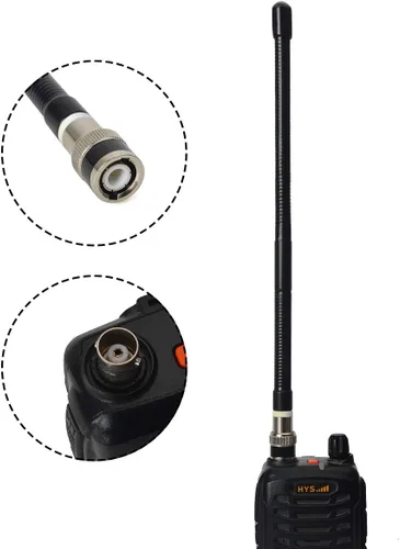 Miniatura 2 de UAYESOK Antena de radio Cb de mano 27 MHz BNC Antena de escáner de radio flexible látigo suave para Cobra Midland Uniden portátil de mano Cb Radio