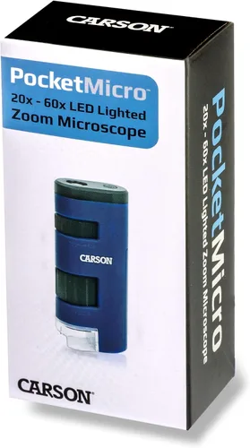 Miniatura 5 de Carson Micro Micro 20x-60x Microscopio de bolsillo LED Micro Microscopio de mano STEM juguete (MM-450)