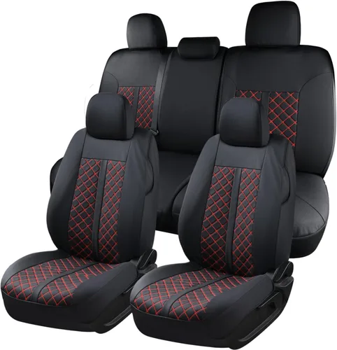 Miniatura 17 de Truckiipa Fundas de Asiento Automotrices Ajuste para Toyota Tacoma Asiento Delantero de Cuero Impermeable Cobertura Completa Fundas de Asiento
