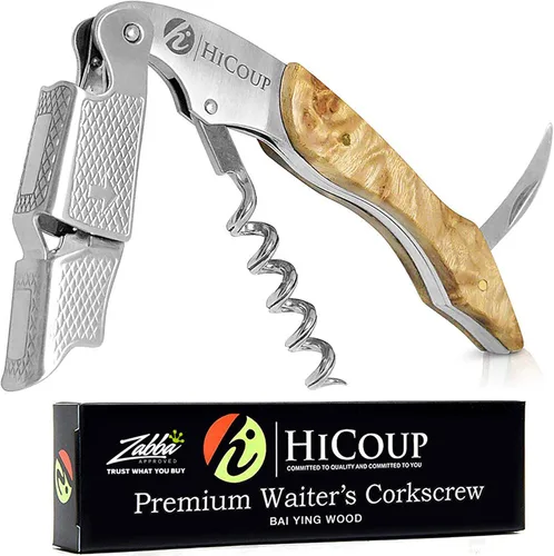 Miniatura 27 de Sacacorchos para camareros De HiCoup. Premium, todo-en-uno sacacorchos, abre botellas y cortador de lámina, Fine Ying Yang