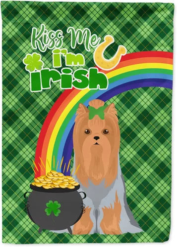 Miniatura 111 de Caroline's Treasures WDK4731GF - Bandera decorativa para jardín del día de San Patricio, color negro y tostado, Airedale Terrier, para jardín