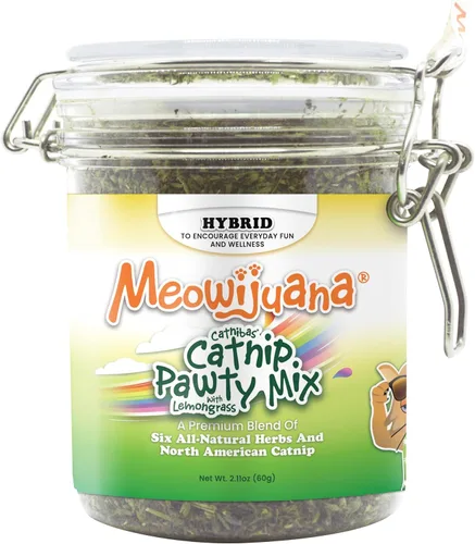 Miniatura 11 de Meowijuana Paquete de hierba gatera seca triturada prémium Purple Passion, Whisker Ticker, y Paw Natural Orgánica Alta potencia Juguetes