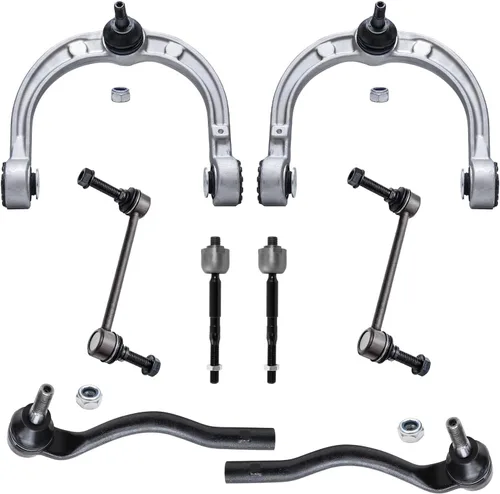 Miniatura 217 de Detroit Axle - Kit de brazos de control de extremo delantero de 8 piezas para Dodge Dakota 00-04, Durango 00-03, 4 brazos de control superior e