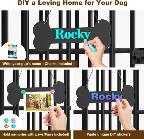 Miniatura 3 de Easycom Mueble plegable para perros de 43 pulgadas, no se ensambla para perros, jaulas decorativas para interiores, jaulas XL para perros grandes