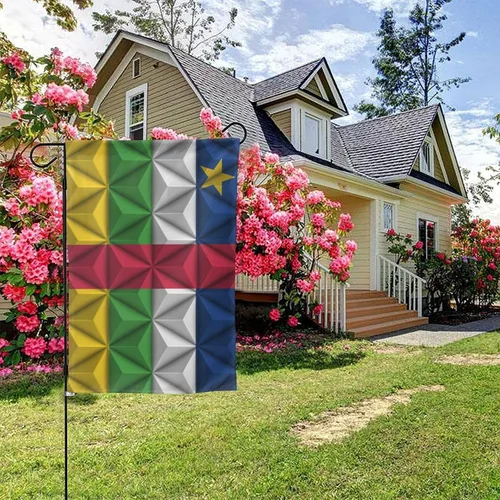 Miniatura 5 de Polygonal Effect Flag of Central African Republic Garden Flag 28"x40" Inch Double Sided Garden Flags Home Lawn Outdoor Decor Flags Party Banner