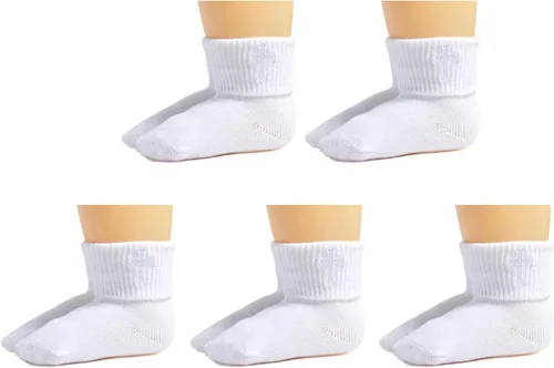Miniatura 7 de EPEIUS Calcetines de bautizo para bebés, niñas y niños, calcetines de bautismo con cruz, recién nacidos, niños pequeños