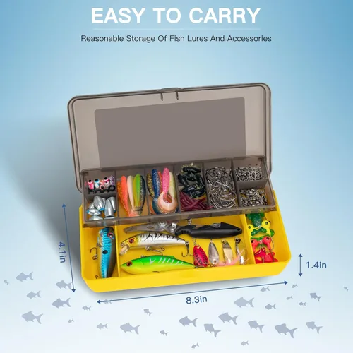 Miniatura 6 de WITOROR Fishing Lures, Tackle Box with Tackle Included, Crankbaits, Spoon, Hooks, Weights & Other Accessories, Fishing Bait Lure Gear Kit Gifts for