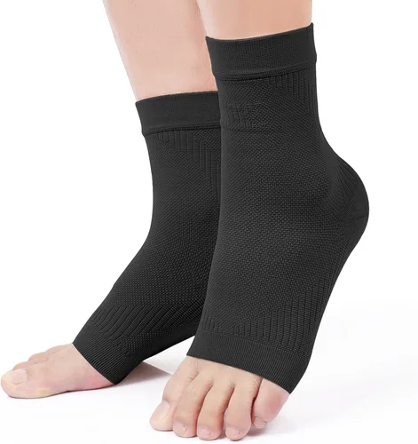 Miniatura 10 de KEKING® Tobillera de compresión para mujeres y hombres, calcetines médicos de compresión de tobillo para fascitis plantar, hinchazón de pies