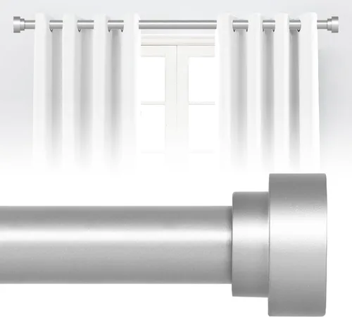 Miniatura 29 de Barras de cortina de bronce para ventanas de 30 a 42 pulgadas (2.5-3.5 pies), barras de cortina resistentes de 1 pulgada de diámetro, barra