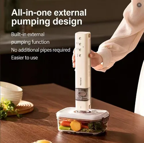 Miniatura 4 de Vacuum Sealer for Food (Machine+30 Reusable Vacuum Bags+1 Roll) 80kPa Suction, 2-in-1: Handheld with Reusable Bags for Veggies & Fruits +Internal