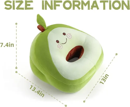 Miniatura 3 de Almohada de peluche de aguacate para niños y niñas, juguetes kawaii, regalo para novia, almohada de cuello de oficina para aliviar el dolor cervical